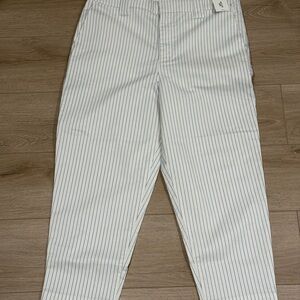 Urban Outfitters White Pinstripe Chinos